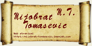 Mijobrat Tomašević vizit kartica